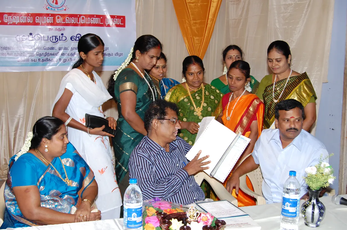 Women and guests attending an NWDT programme event